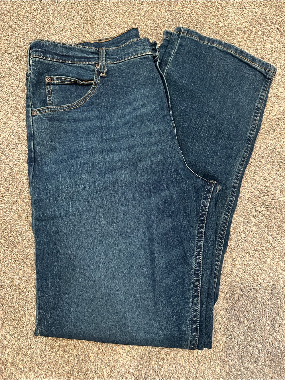 Wrangler Dark Wash Straight-Leg Jeans 36x34
